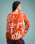 Camisa Manga Longa Viscose Estampado