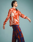 Camisa Manga Longa Viscose Estampado