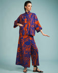 Cropped India Linho Estampado