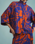 Cropped India Linho Estampado