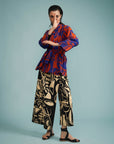 Calça Dobradiça Linho Estampado