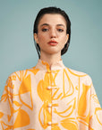 Cropped India Linho Estampado