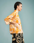 Cropped India Linho Estampado