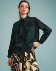 Camisa Manga Longa Viscose Estampado