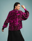 Cropped Franzido Viscose Estampado
