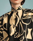 Cropped India Linho Estampado