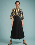 Cropped India Linho Estampado