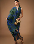 Vestido Coluna Seda Estampado