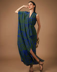 Vestido Coluna Seda Estampado