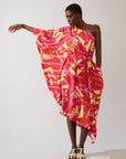 Vestido Assimétrico Viscose Estampado