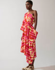 Vestido Assimétrico Viscose Estampado