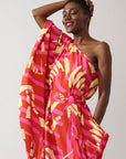 Vestido Assimétrico Viscose Estampado