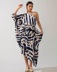 Vestido Assimétrico Viscose Estampado