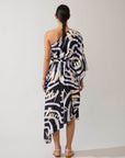 Vestido Assimétrico Viscose Estampado