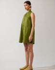 Vestido Trapézio Algodão Liso
