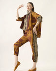 Cropped Quadrado Linho Estampado