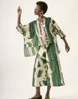 Cropped Quadrado Linho Estampado