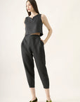 Cropped V Linho Liso