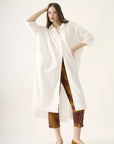 Chemise Retangulo Algodão Liso