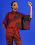 Cropped Marina Algodão Estampado