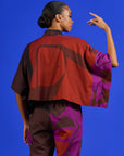 Cropped Marina Algodão Estampado
