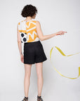 Cropped Drink Linho Estampado