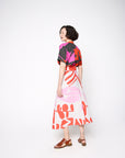 Saia Dobradiça Linho Estampado