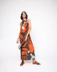 Vestido Ponta Seda Estampado