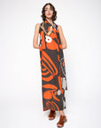 Vestido Ponta Seda Estampado