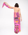 Vestido Ponta Seda Estampado