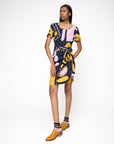 Vestido Ponei Curto Viscose Estampado