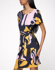 Vestido Ponei Curto Viscose Estampado