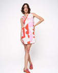 Vestido Drink Linho Estampado