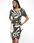 Vestido Ponei Curto Viscose Estampado