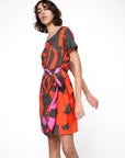 Vestido Ponei Curto Viscose Estampado