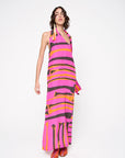 Vestido Ponta Seda Estampado