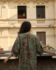 Vestido Seleiro Linho Estampado