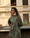 Vestido Seleiro Linho Estampado
