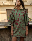 Vestido Seleiro Linho Estampado