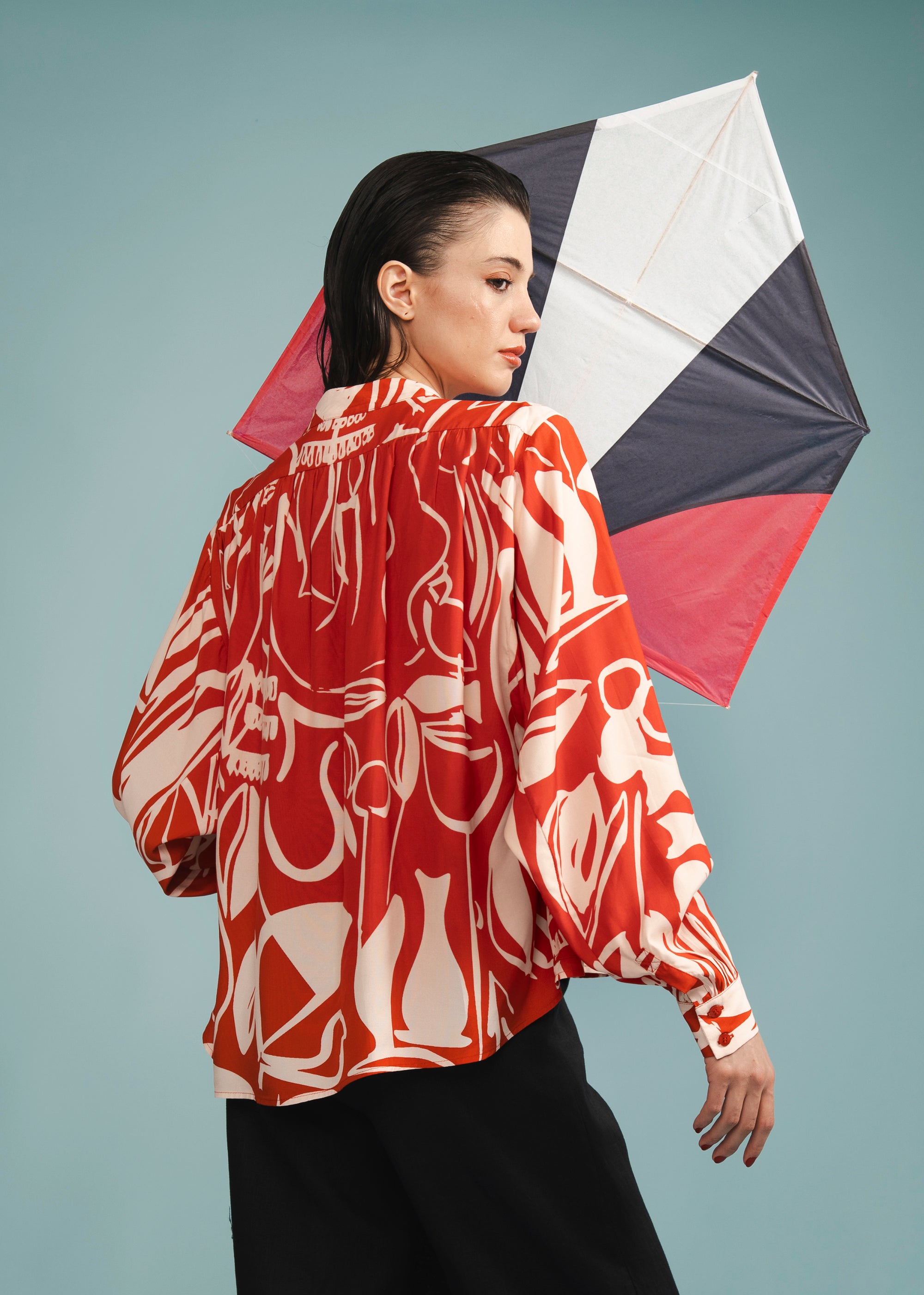 Cropped Franzido Viscose Estampado