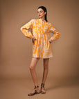 Vestido Bússola Linho Estampado