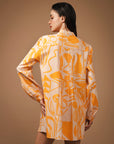 Vestido Bússola Linho Estampado