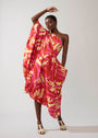 Vestido Assimétrico Viscose Estampado