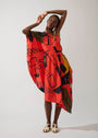 Vestido Assimétrico Seda Estampado