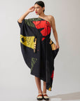 Vestido Assimétrico Seda Estampado