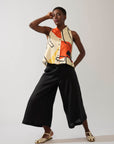 Pantalona Elástico Linho Liso