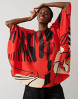 Top Libélula Seda Estampado