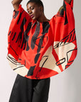 Top Libélula Seda Estampado