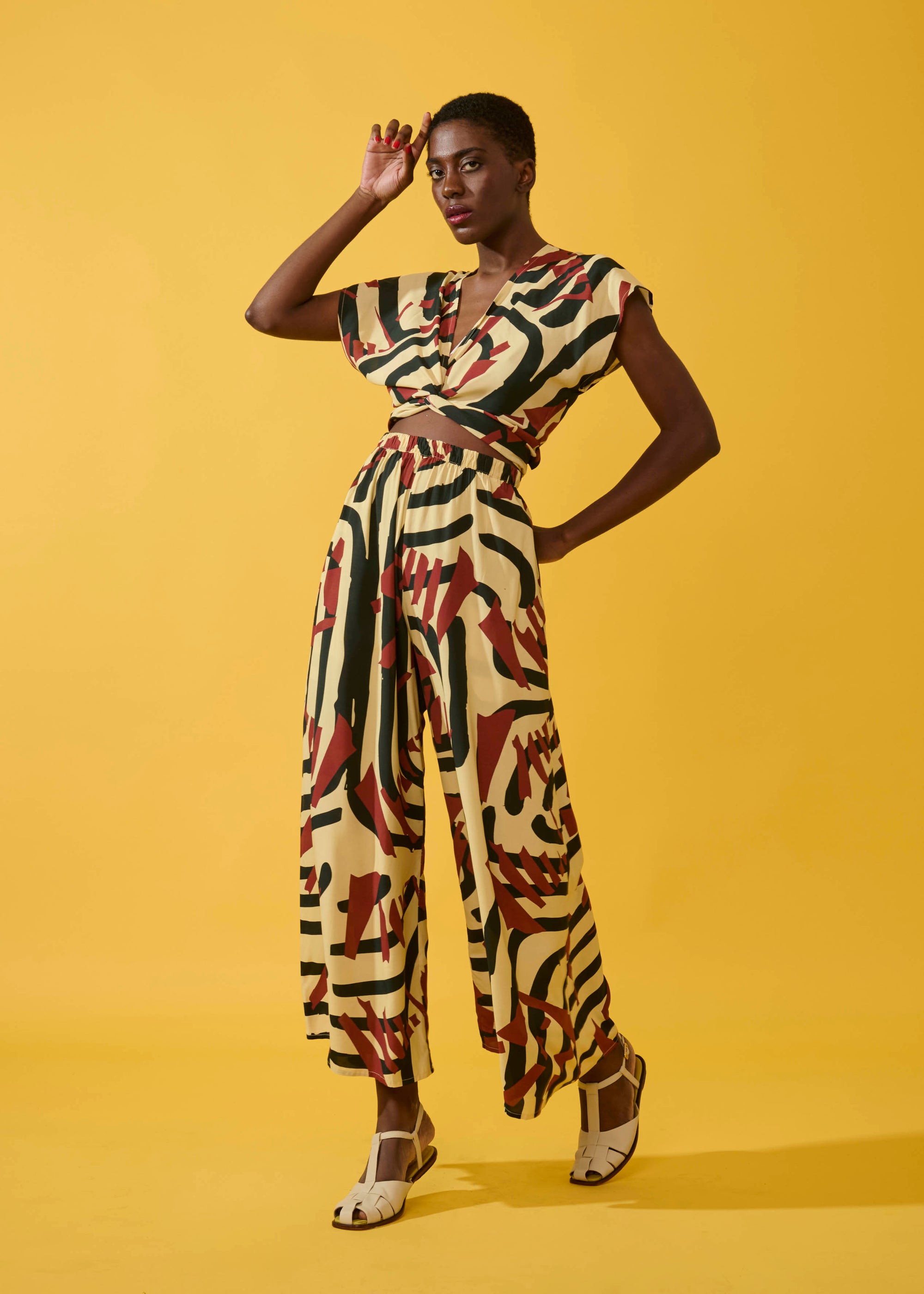 Macacão Nó Viscose Estampado