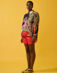 Camisão Balão Linho Estampado